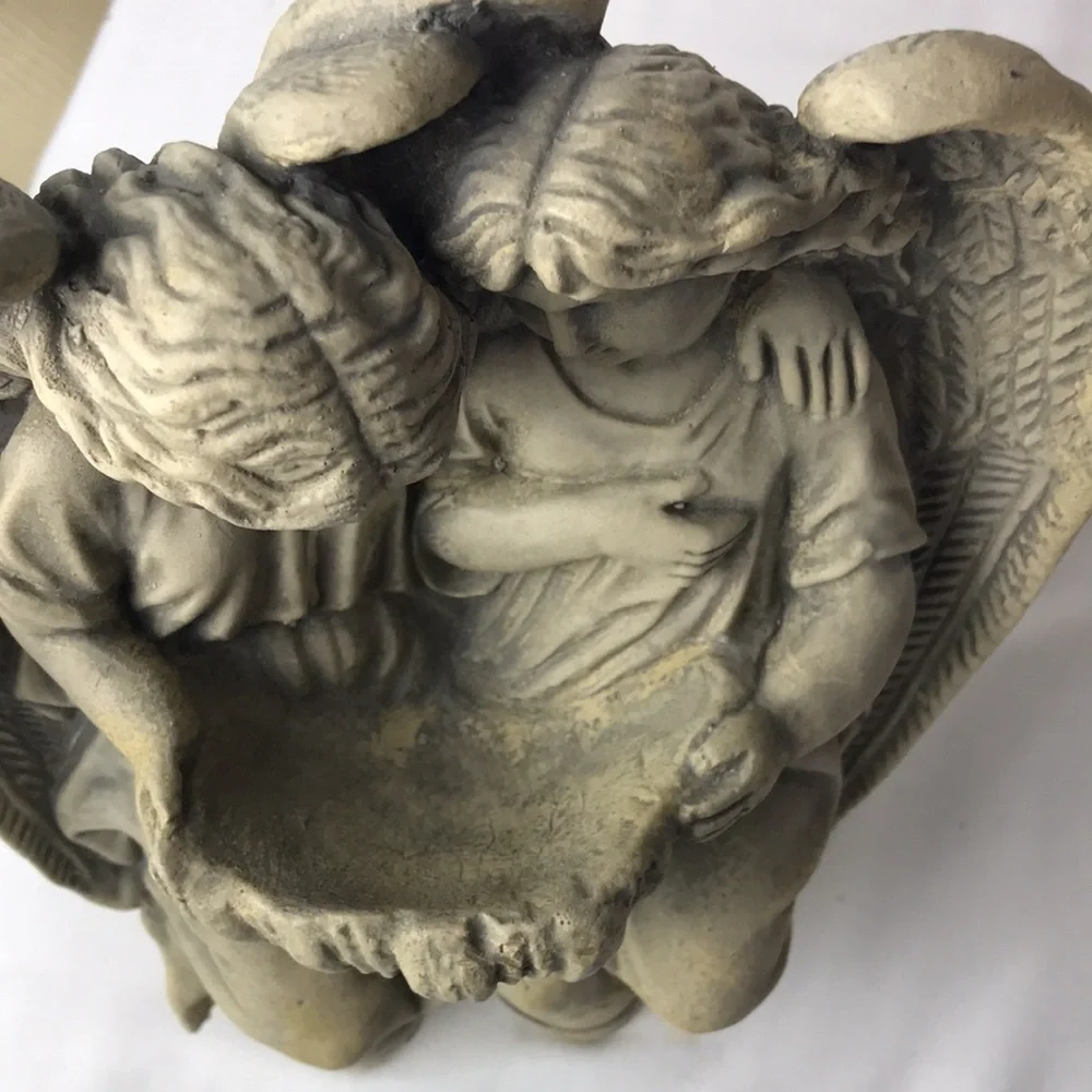 Angels Stone cast wall plaque decor
